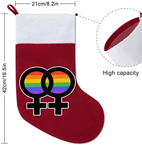 Лесбийки Символ На Коледа Отглеждане На Коледни Чорапи Чанта Домашния Семеен Коледен Декор