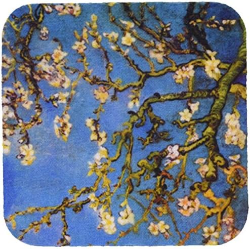 3dRose CST_155639_1 Цветя на бадеми на Винсент Ван Гог 1890, Известният работата на майстори, Бели Цветя клони