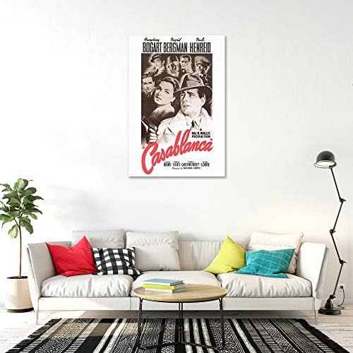 Казабланка - Постер на филма: Обикновен (размер: 24 x 36) Разпечатки на плаката, 24x36 Принт на плаката, 24x36