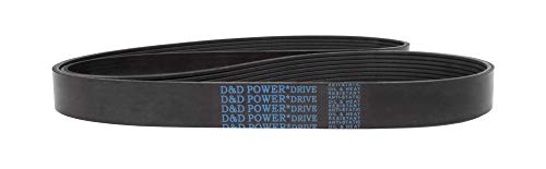 Клиновой колан D&D PowerDrive 250K13 Поли, с Дължина на 25,75 инча, Гума
