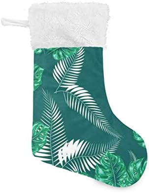Коледни Чорапи с Тропически Палмови Листа Kigai, Персонални Голям Коледен Отглеждане, Сладки Чорапи с Снежинками,