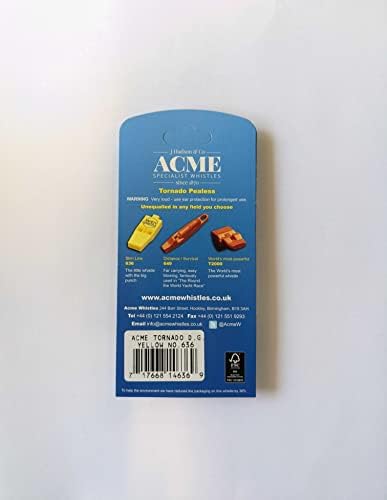 acme (3 опаковки) Slimline Торнадо Модел 636 Безшумен режим Свирка на Дневна светлина Жълт цвят